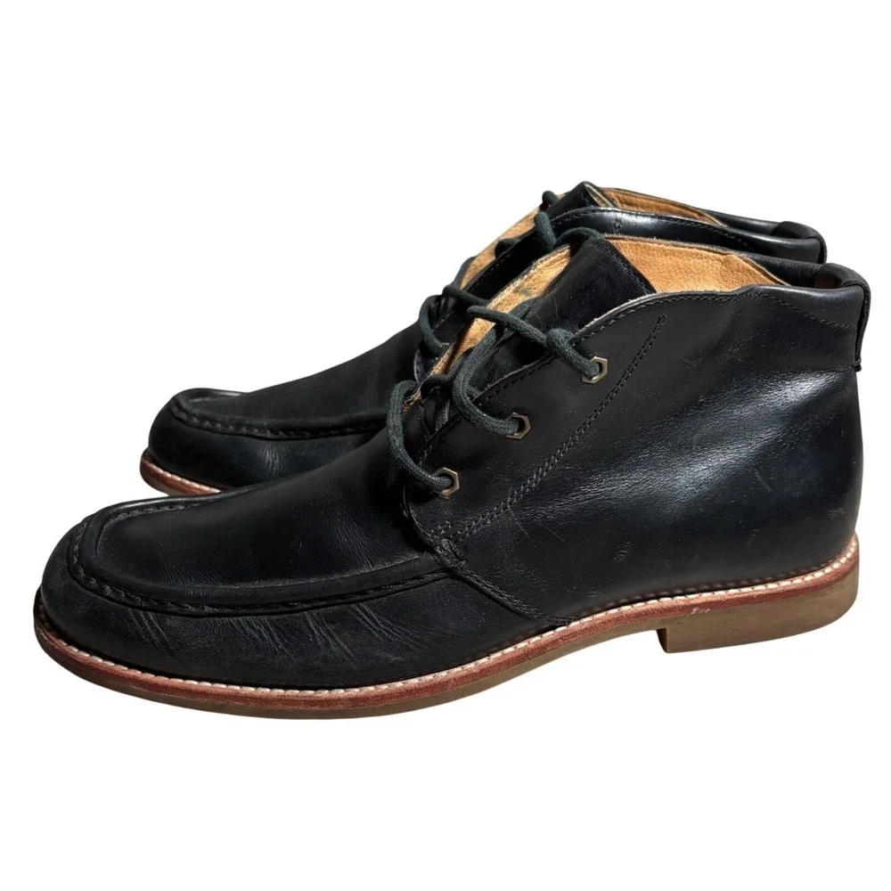 UGG Mens Leighton 9/10 Leather Moc Toe Chukka Boots Desert Shoes Heritage Work